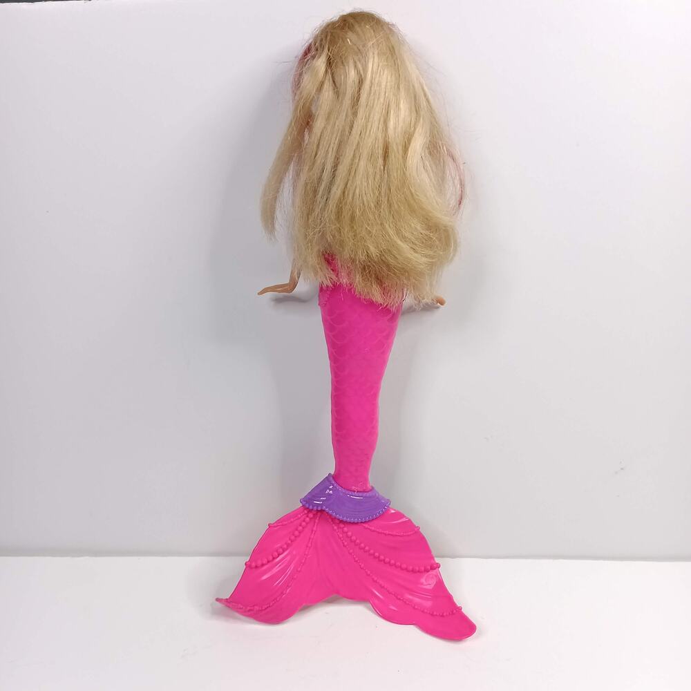 BARBIE Dreamtopia 13" Mermaid Doll Light-Up Rainbow Tail Blonde Hair Pink Tiara - Picture 6 of 7